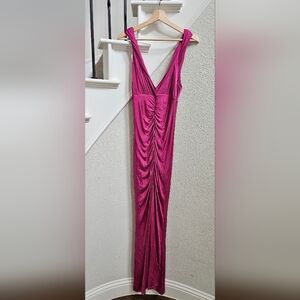 BHLDN Selena Plunge-Neck Stretch Jersey Maxi Dress | Anthropologie